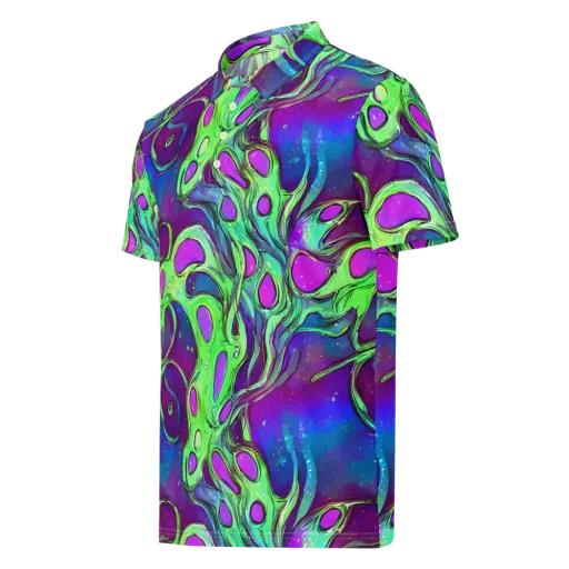 Funky Mutation on a Men's Slim Fit Polo Shirt