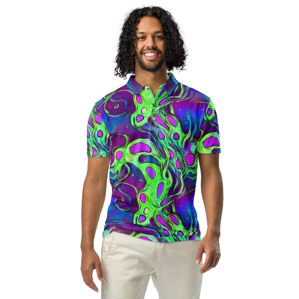 Funky Mutation on Men's Slim Fit Polo Shirt — Front