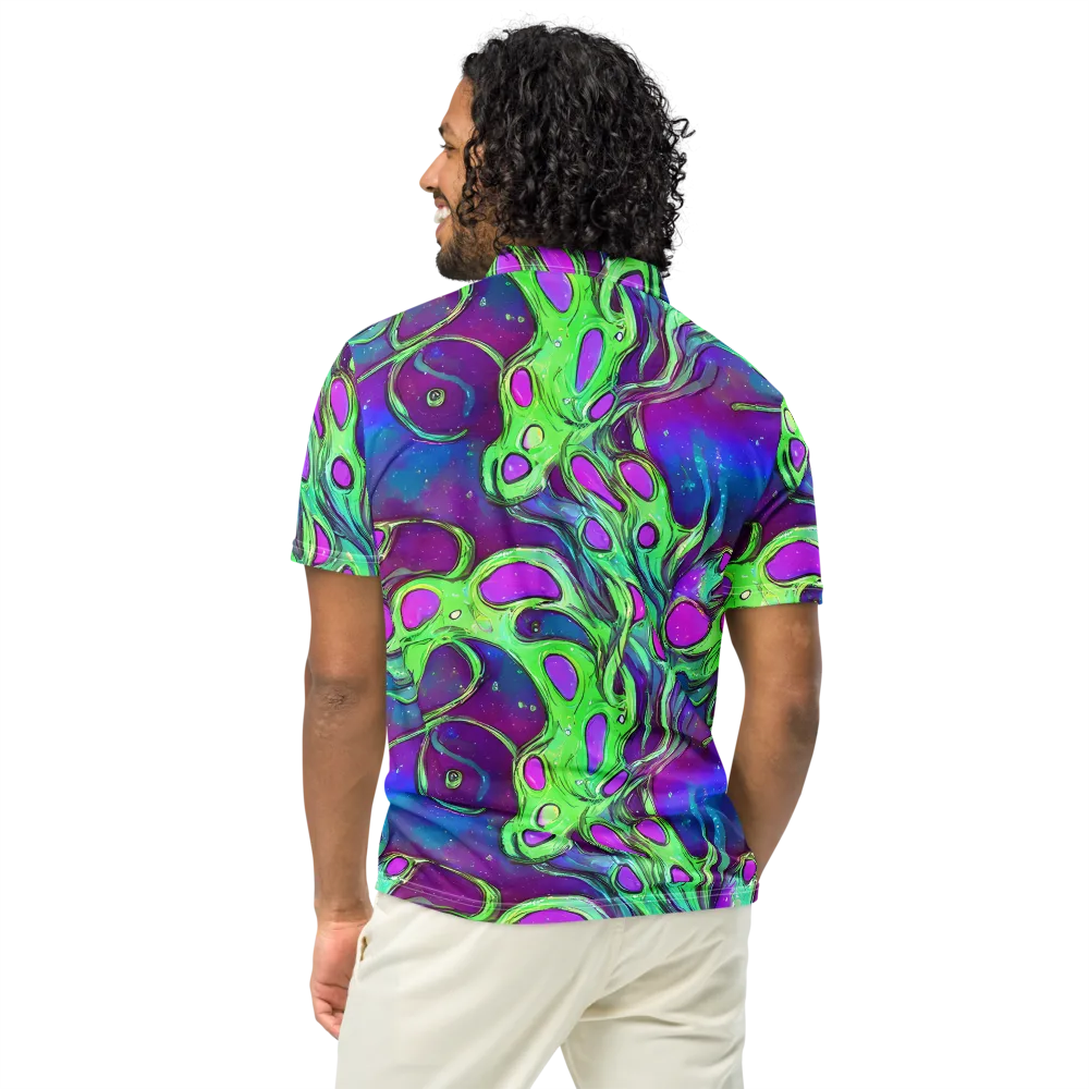 Funky Mutation on Men's Slim Fit Polo Shirt — Back