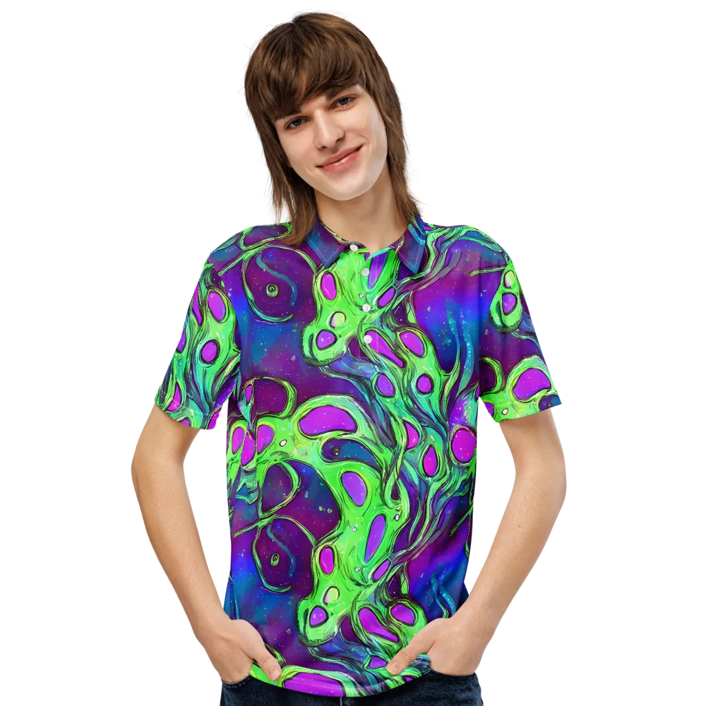 Funky Mutation on Men's Slim Fit Polo Shirt — Front