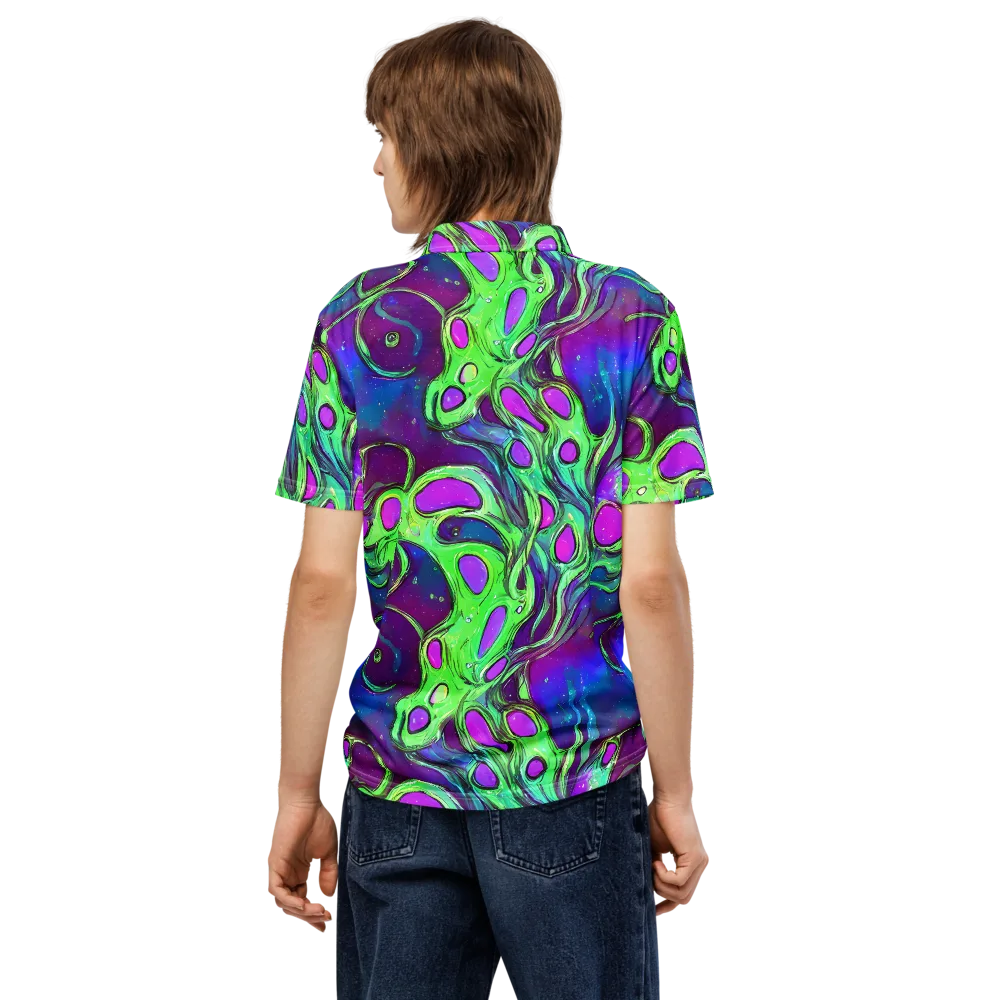 Funky Mutation on Men's Slim Fit Polo Shirt — Back