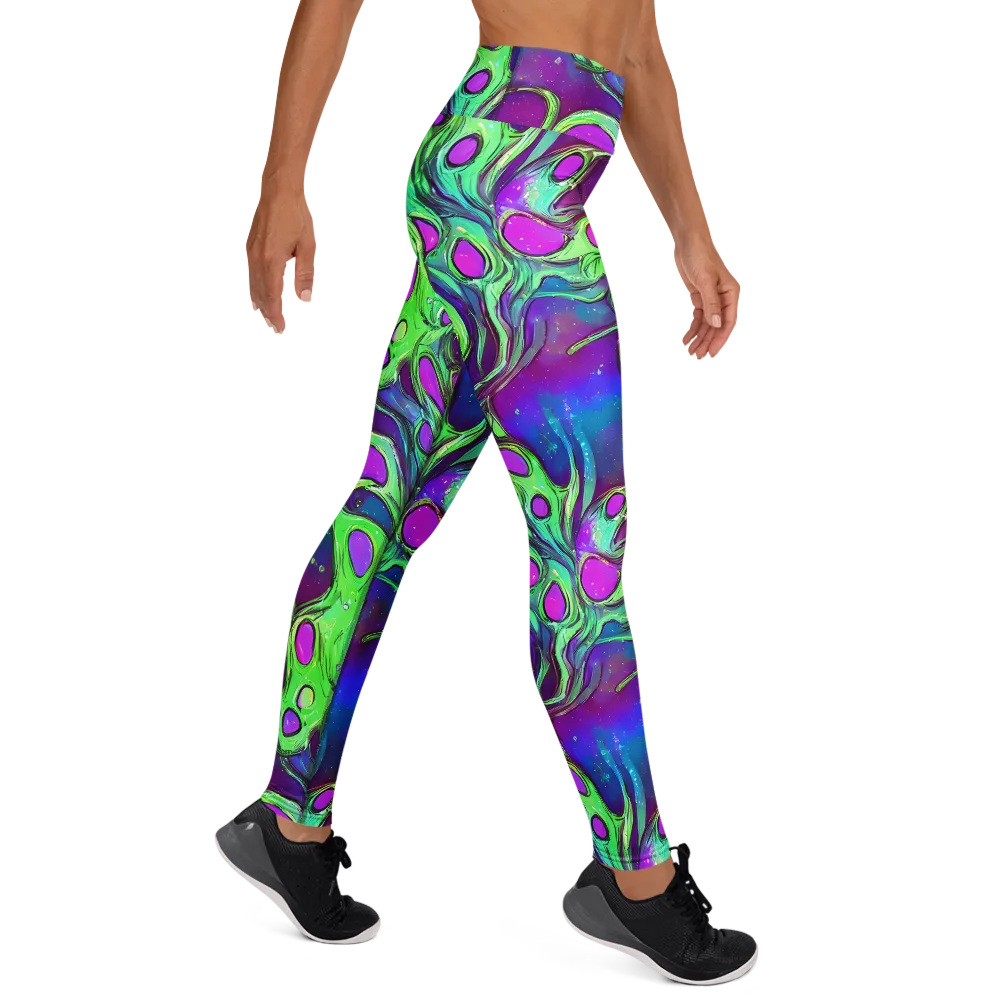 Funky Mutation on Yoga Leggings — Right