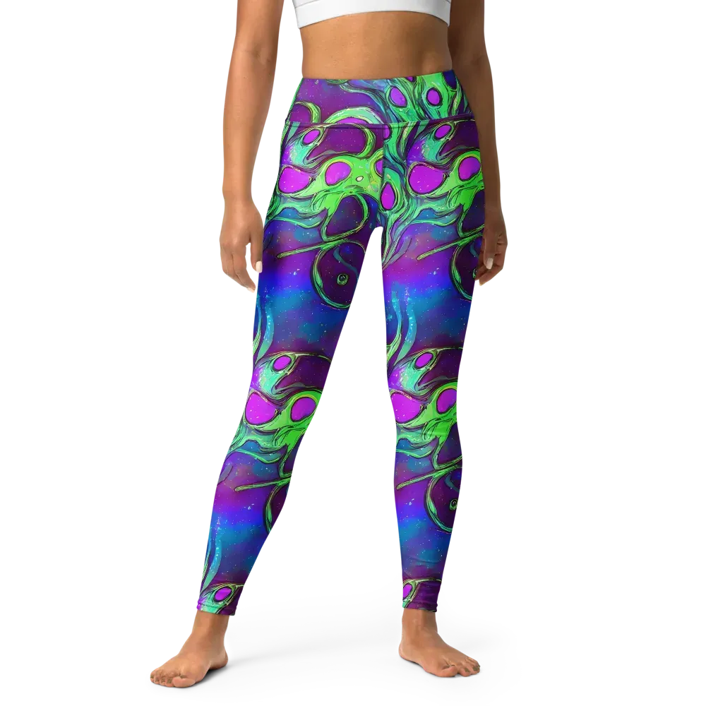 Funky Mutation on Yoga Leggings — Front