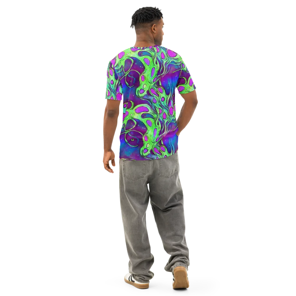 Funky Mutation on Men's Cotton Crew Neck T-Shirt — Back
