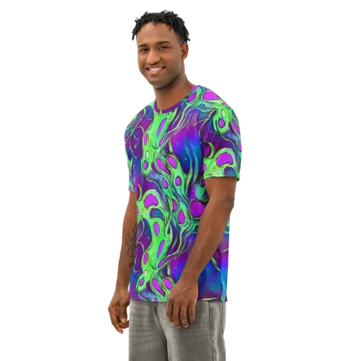 Funky Mutation on a Men's Cotton Crew Neck T-Shirt