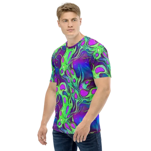 Funky Mutation on a Men's Crew Neck T-Shirt