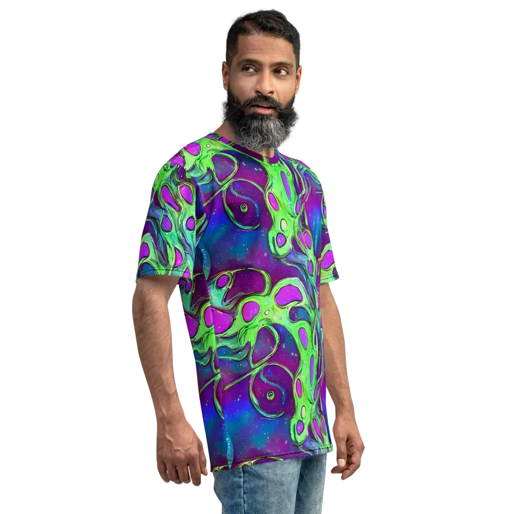 Funky Mutation on Men's Crew Neck T-Shirt — Right