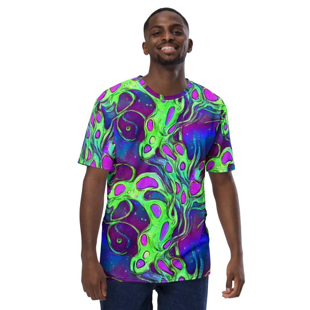 Funky Mutation on Men's Crew Neck T-Shirt — Front