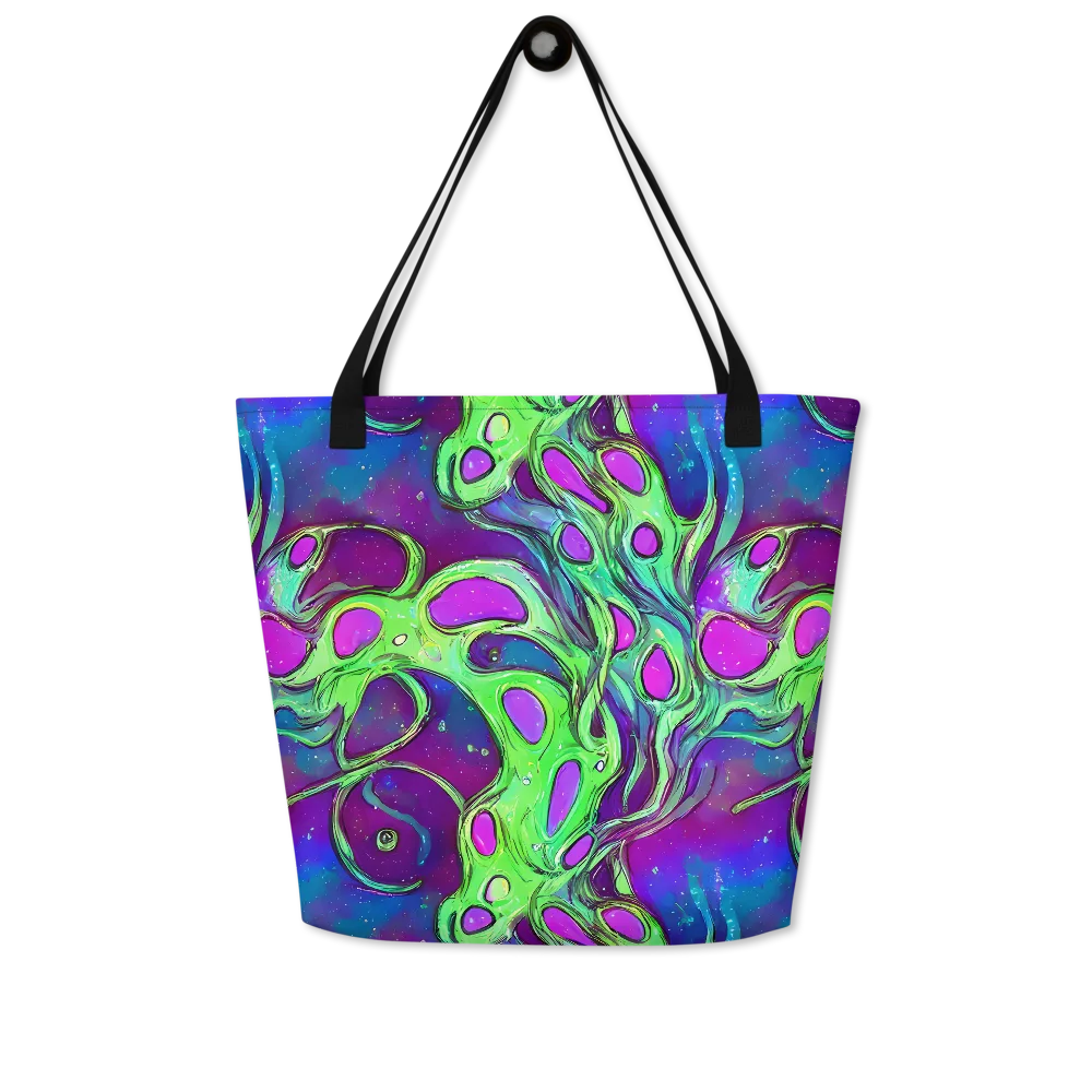 Funky Mutation on Large Tote Bag W/ Pocket — Front