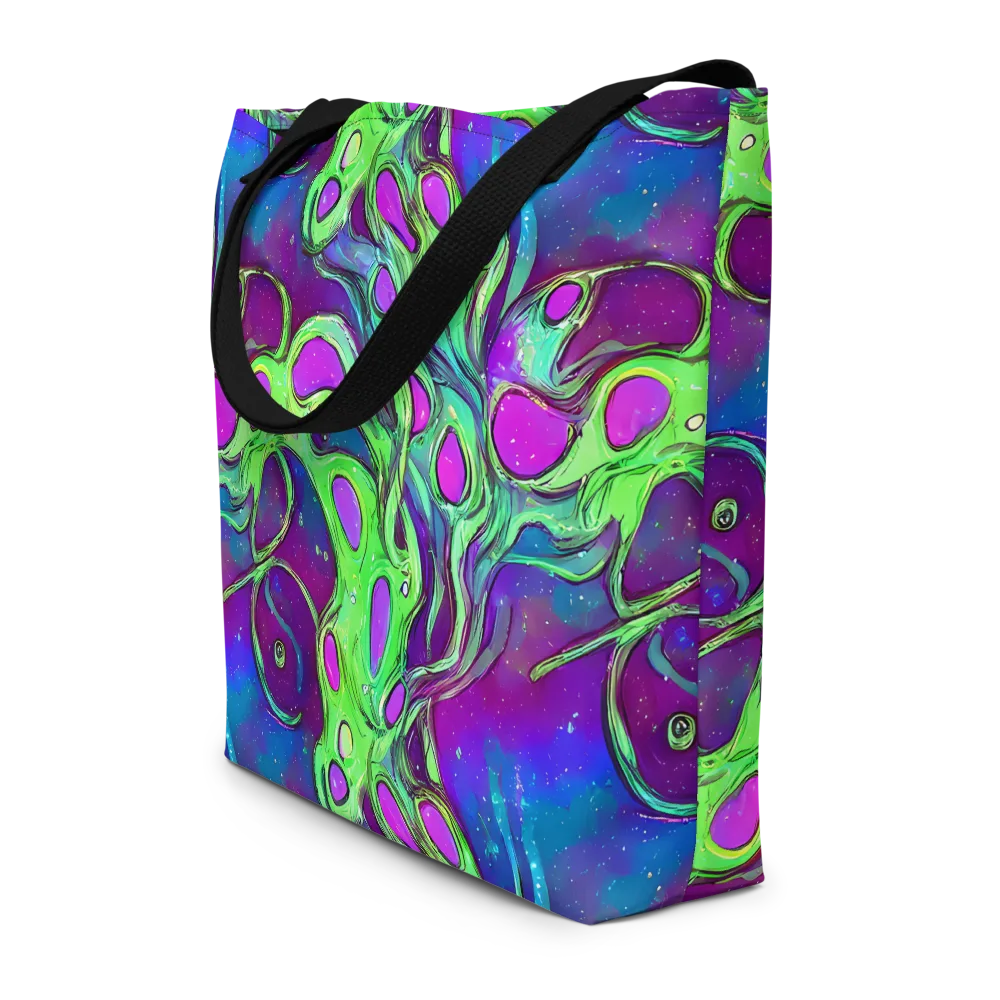 Funky Mutation on Large Tote Bag W/ Pocket — Front