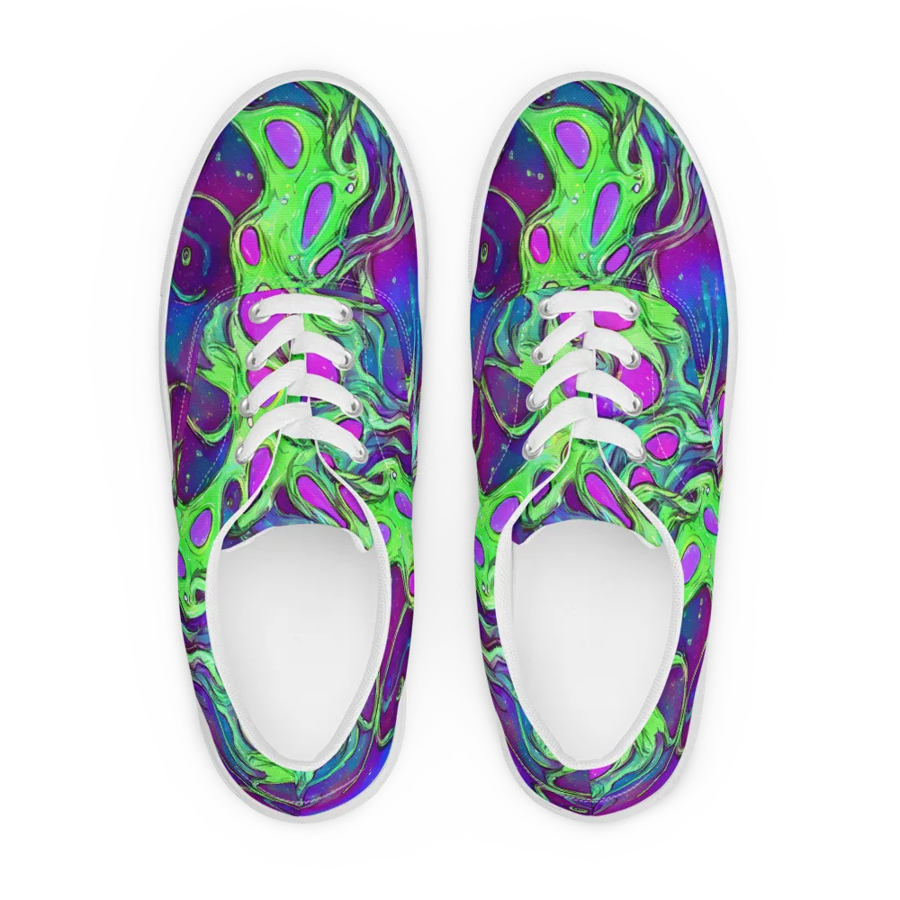 Funky Mutation on Men's Lace-Up Canvas Shoes — Front