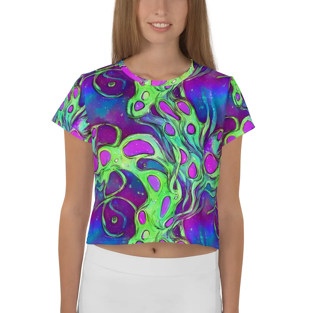 Funky Mutation on Crop Tee — Front