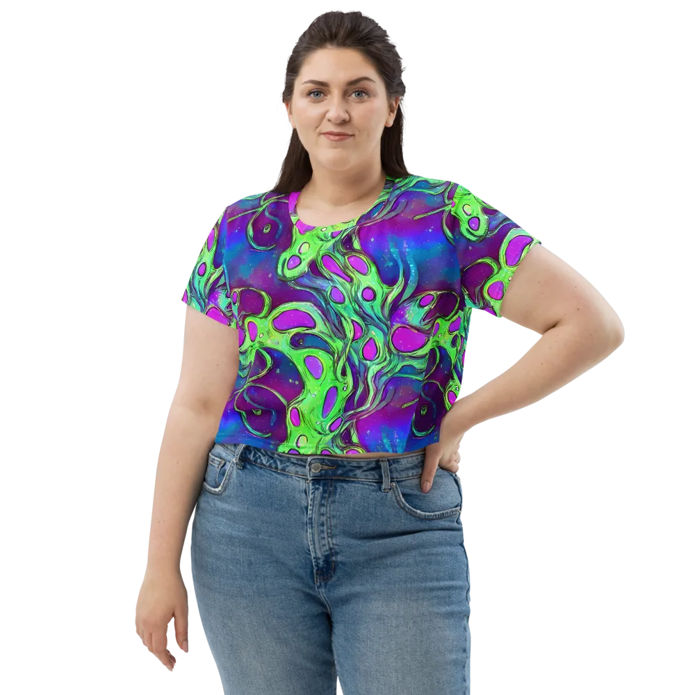 Funky Mutation on Crop Tee — Front