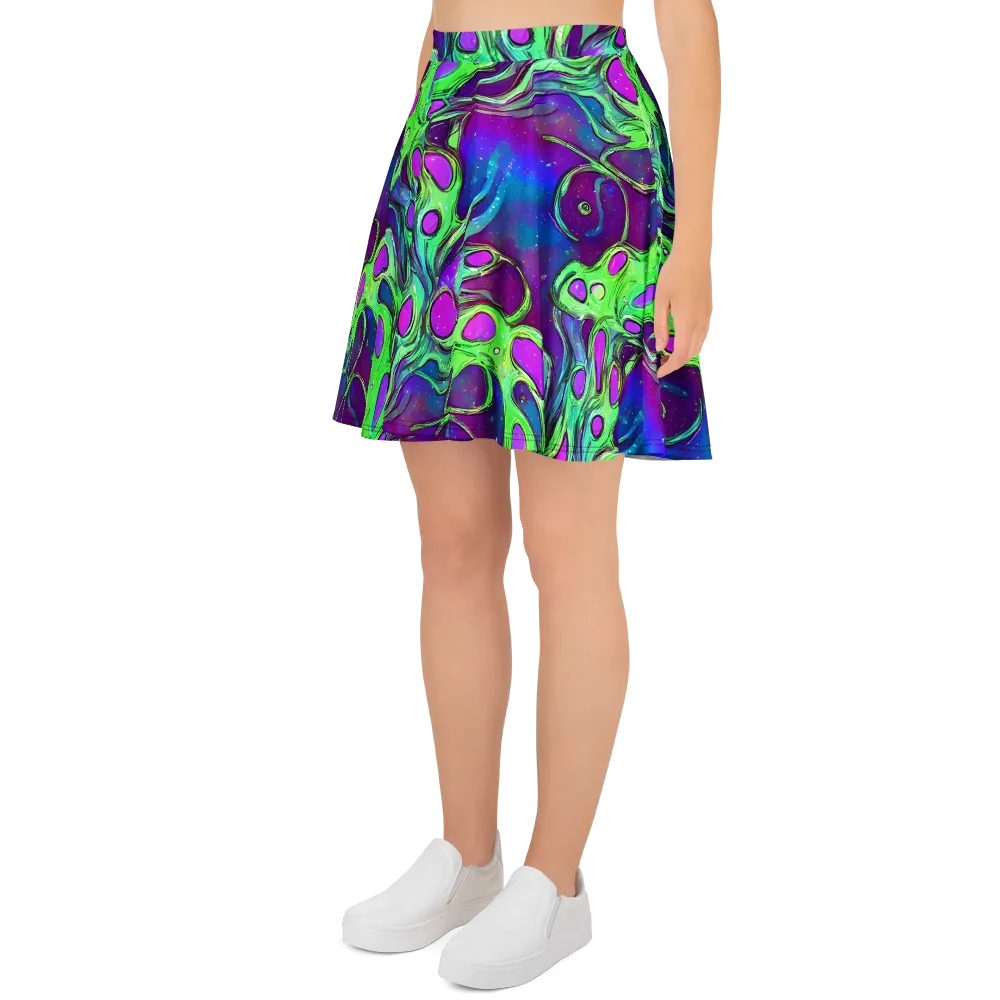 Funky Mutation on Skater Skirt — Left