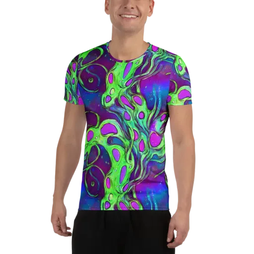 Funky Mutation on a Men's Athletic T-Shirt