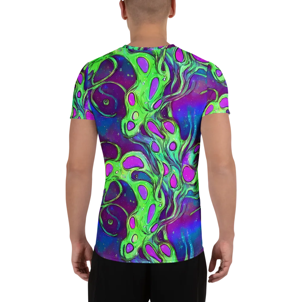 Funky Mutation on Men's Athletic T-Shirt — Back