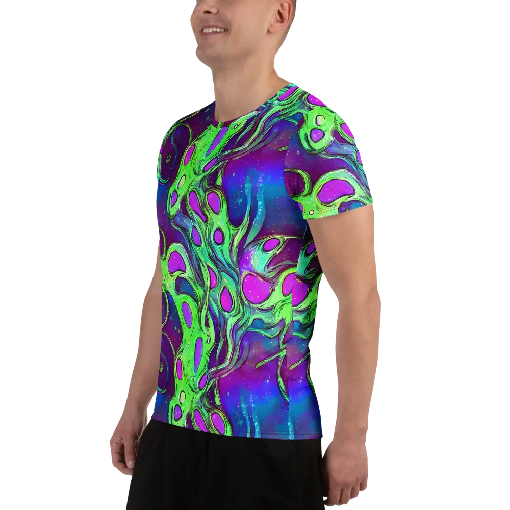 Funky Mutation on Men's Athletic T-Shirt — Left