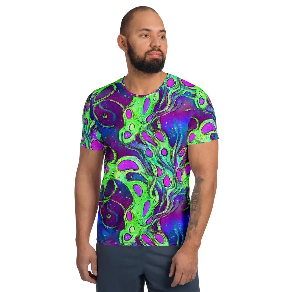 Funky Mutation on Men's Athletic T-Shirt — Front