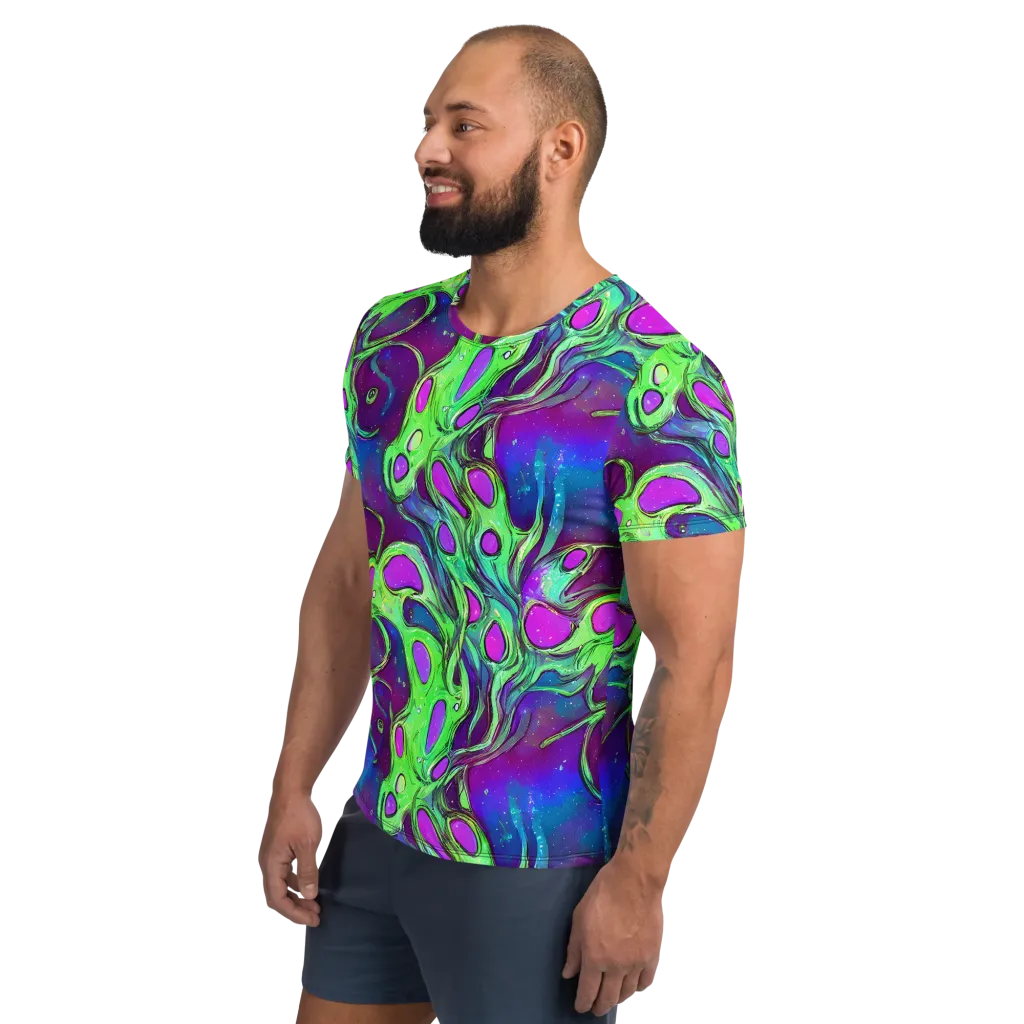Funky Mutation on Men's Athletic T-Shirt — Left