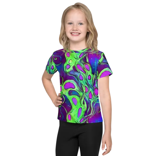 Funky Mutation on a Kids Crew Neck T-Shirt