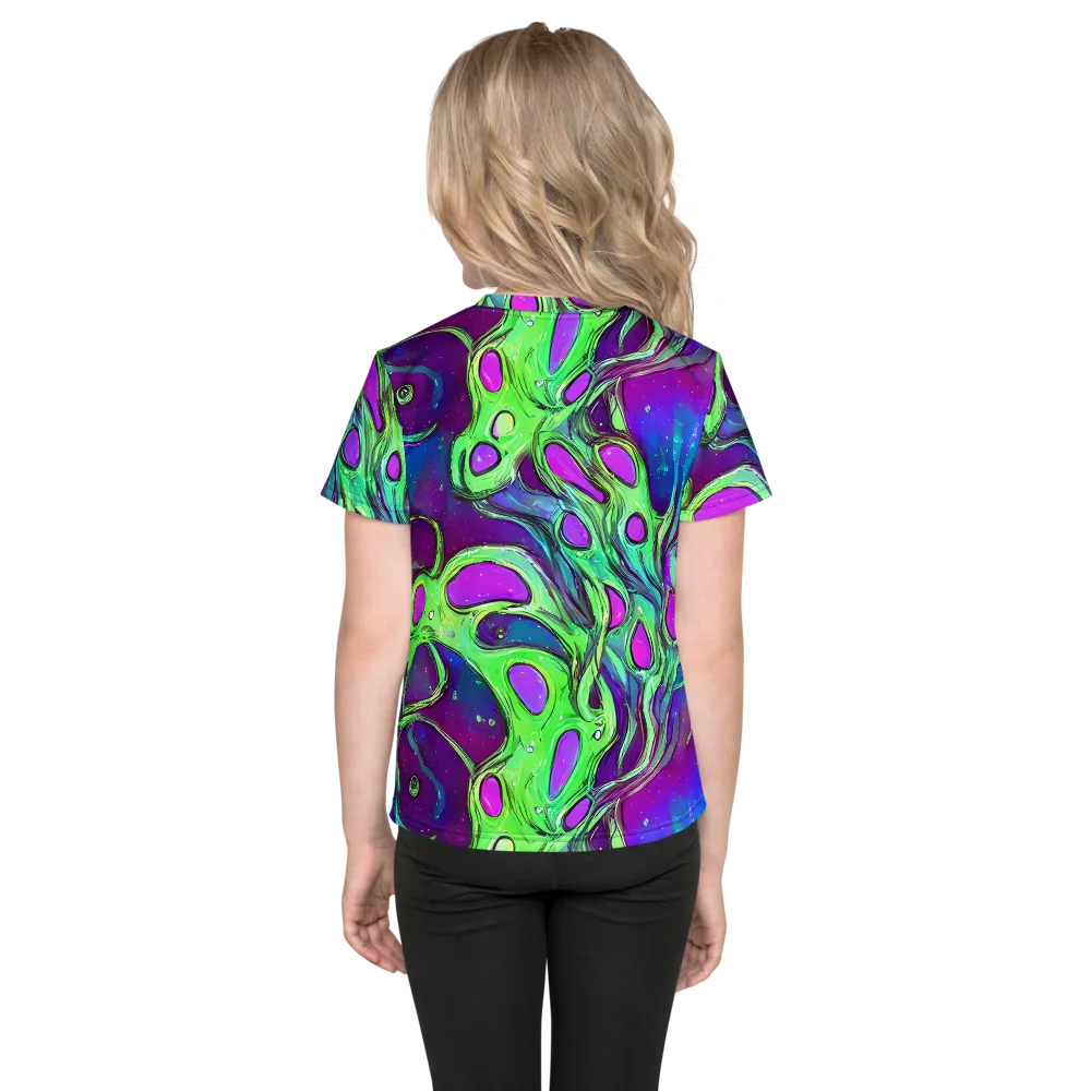 Funky Mutation on Kids Crew Neck T-Shirt — Back
