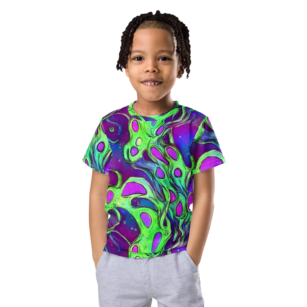 Funky Mutation on Kids Crew Neck T-Shirt — Front