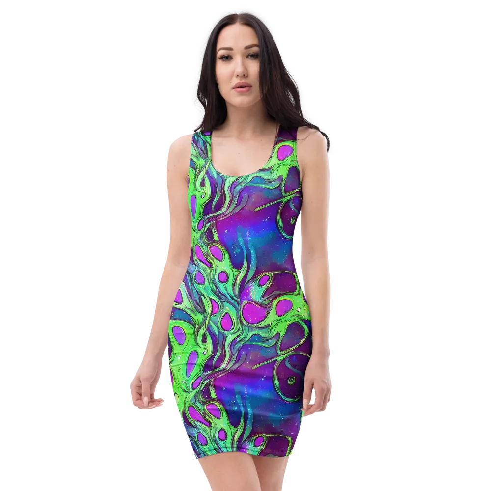 Funky Mutation on Bodycon Dress — Front