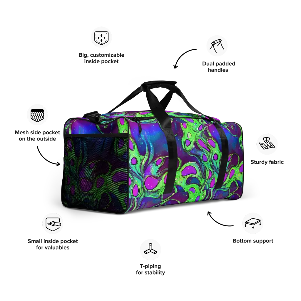 Funky Mutation on Duffle Bag — Right Front