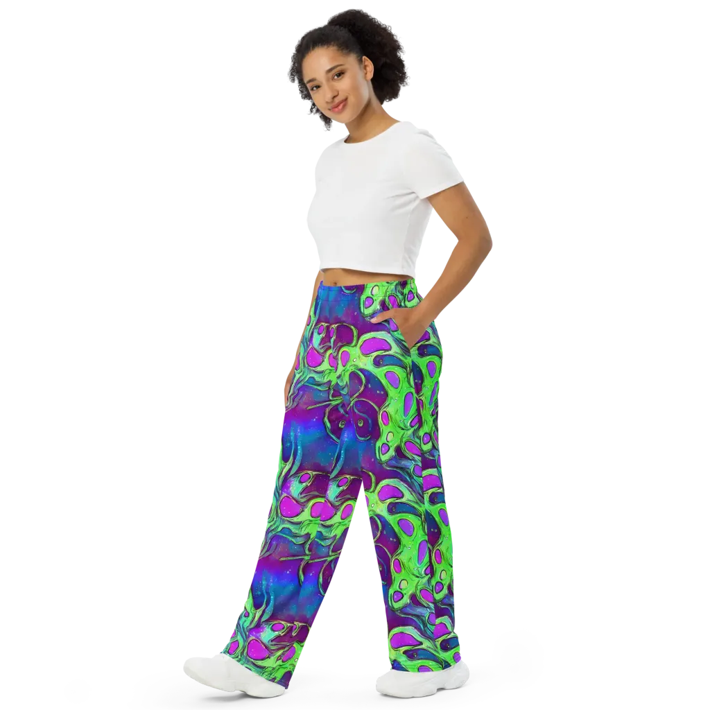 Funky Mutation on Wide-Leg Pants — Left Front