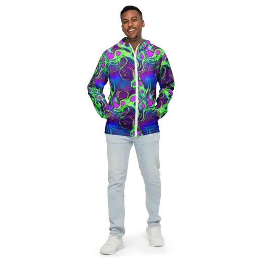 Funky Mutation on a Men's Windbreaker
