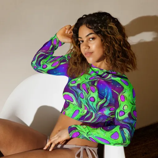 Funky Mutation on a Long Sleeve Crop Top