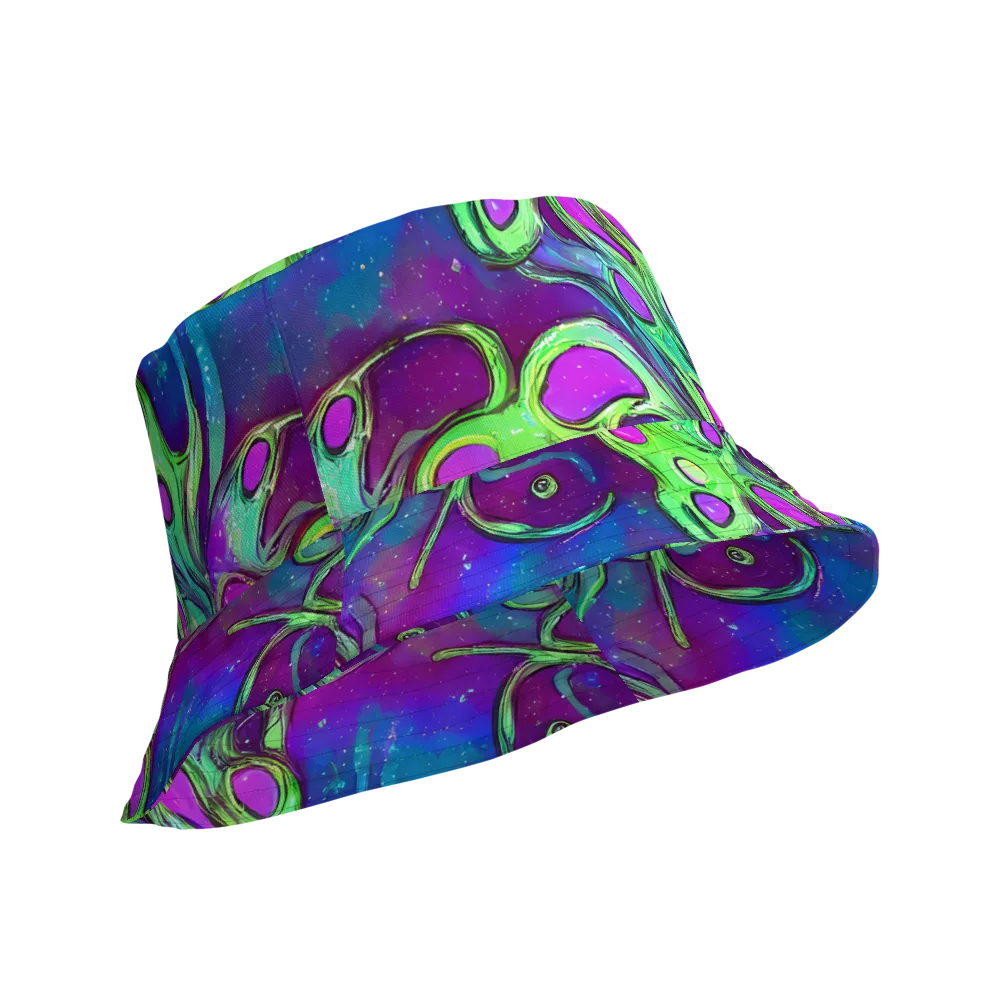 Funky Mutation on Reversible Bucket Hat — Product details Outside