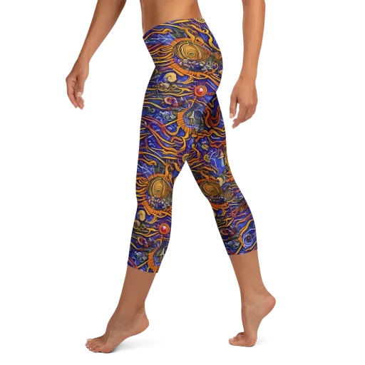 Mantegna Swirl on a Capri Leggings