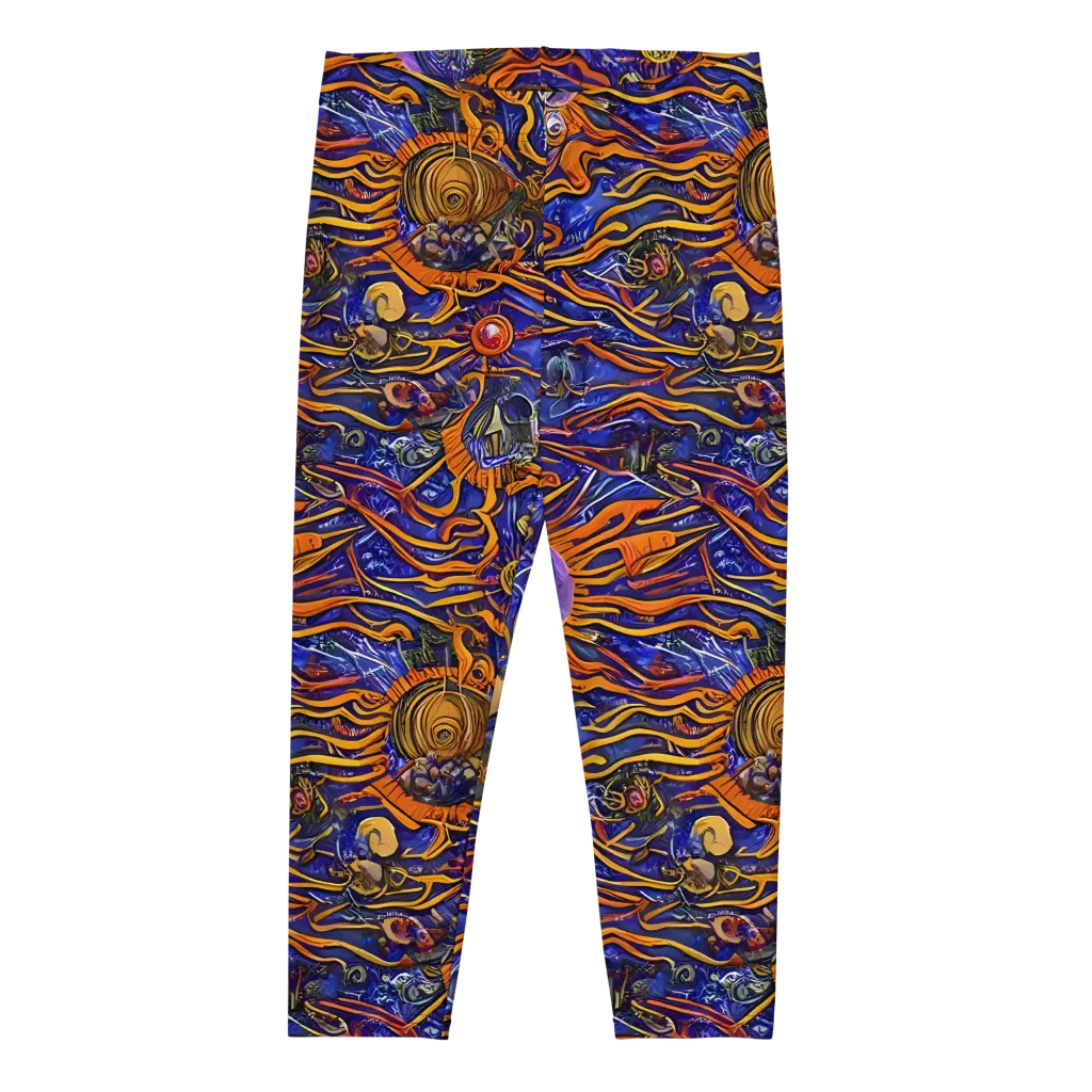 Mantegna Swirl on Capri Leggings — Front