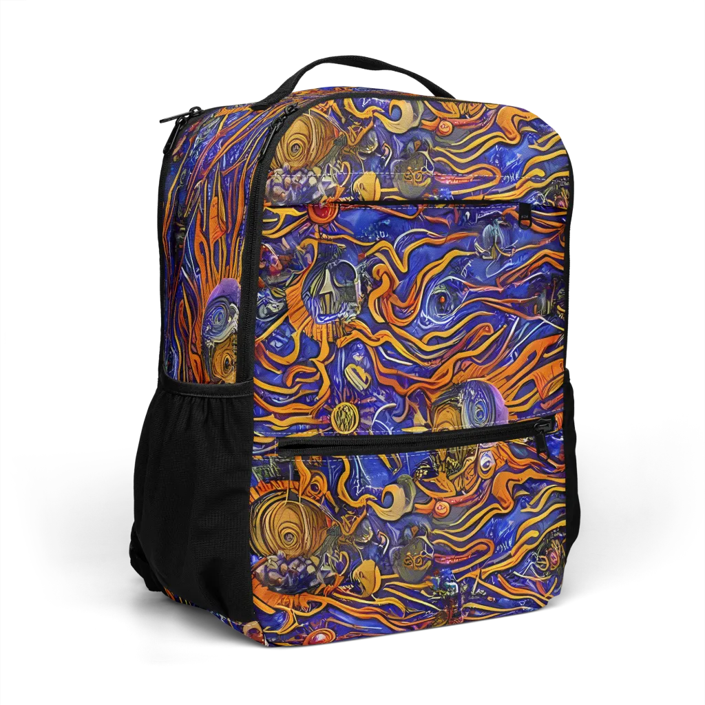 Mantegna Swirl on Utility Backpack — Right Front