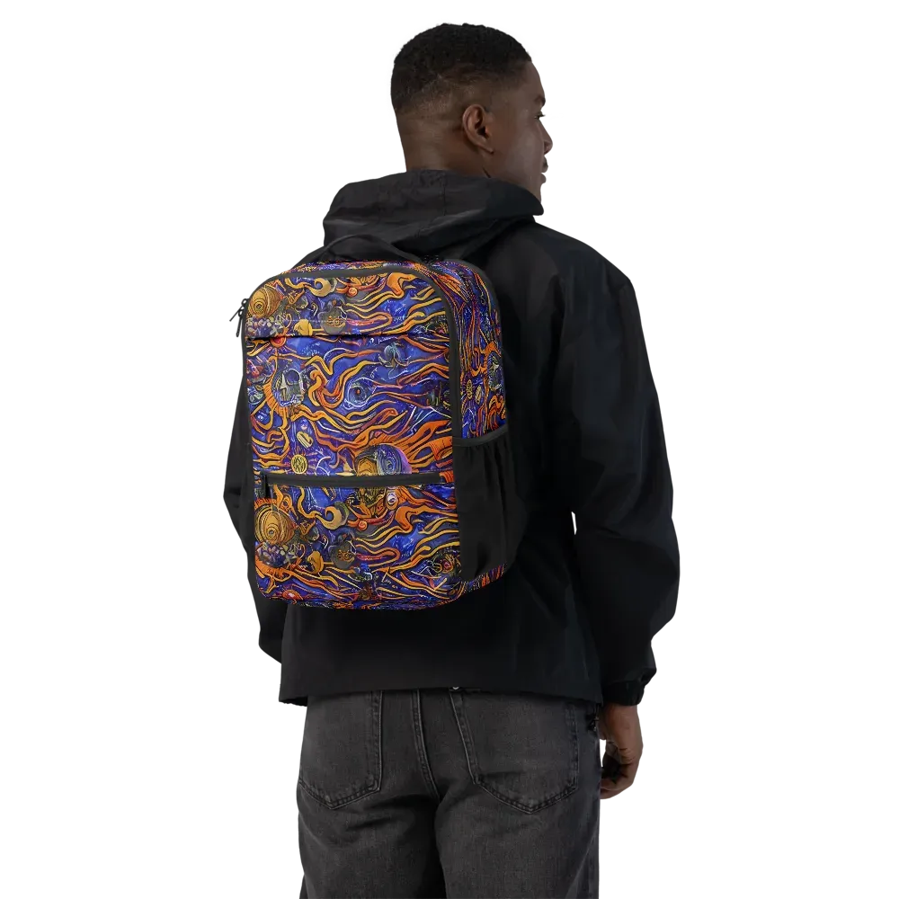 Mantegna Swirl on Utility Backpack — Back