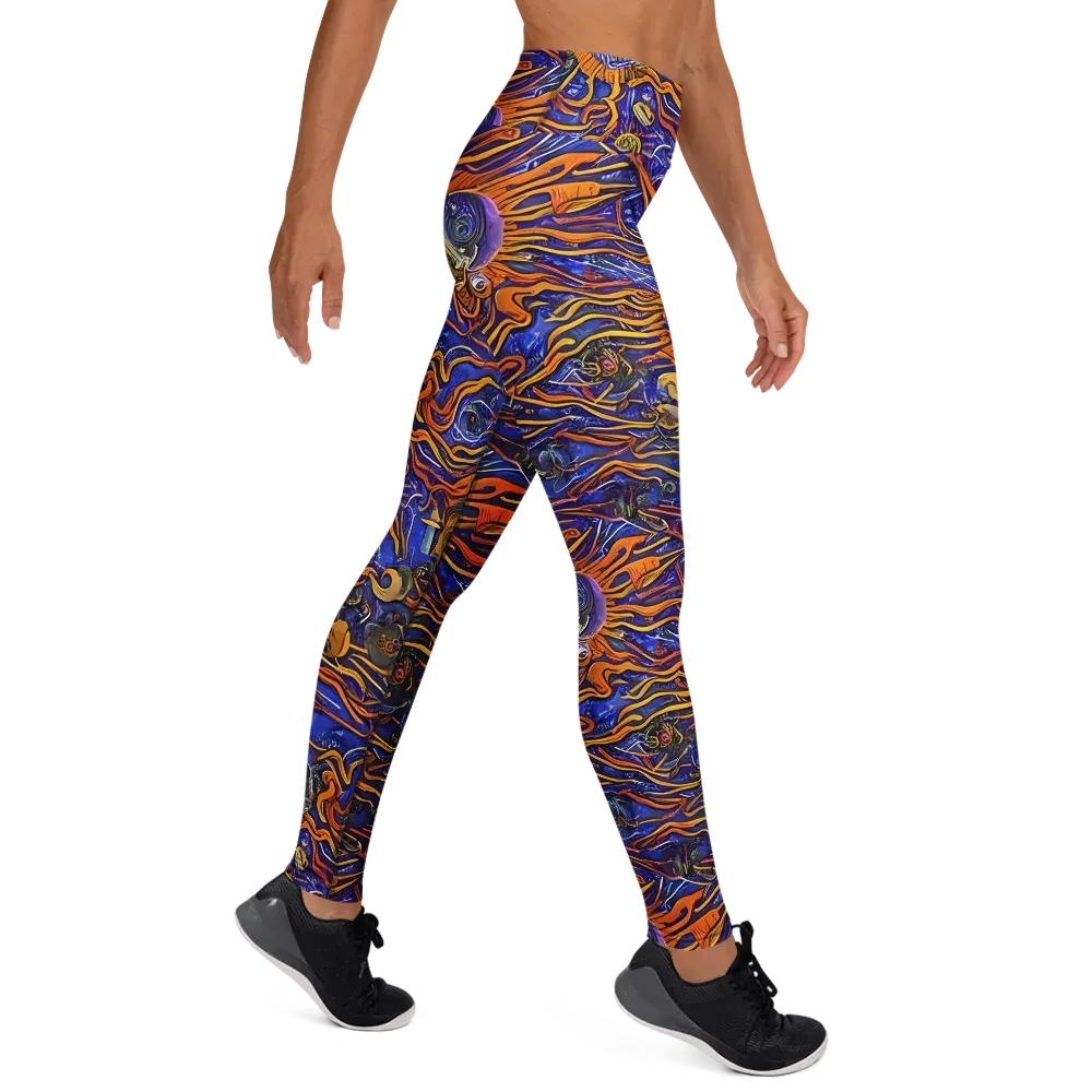 Mantegna Swirl on Yoga Leggings — Right