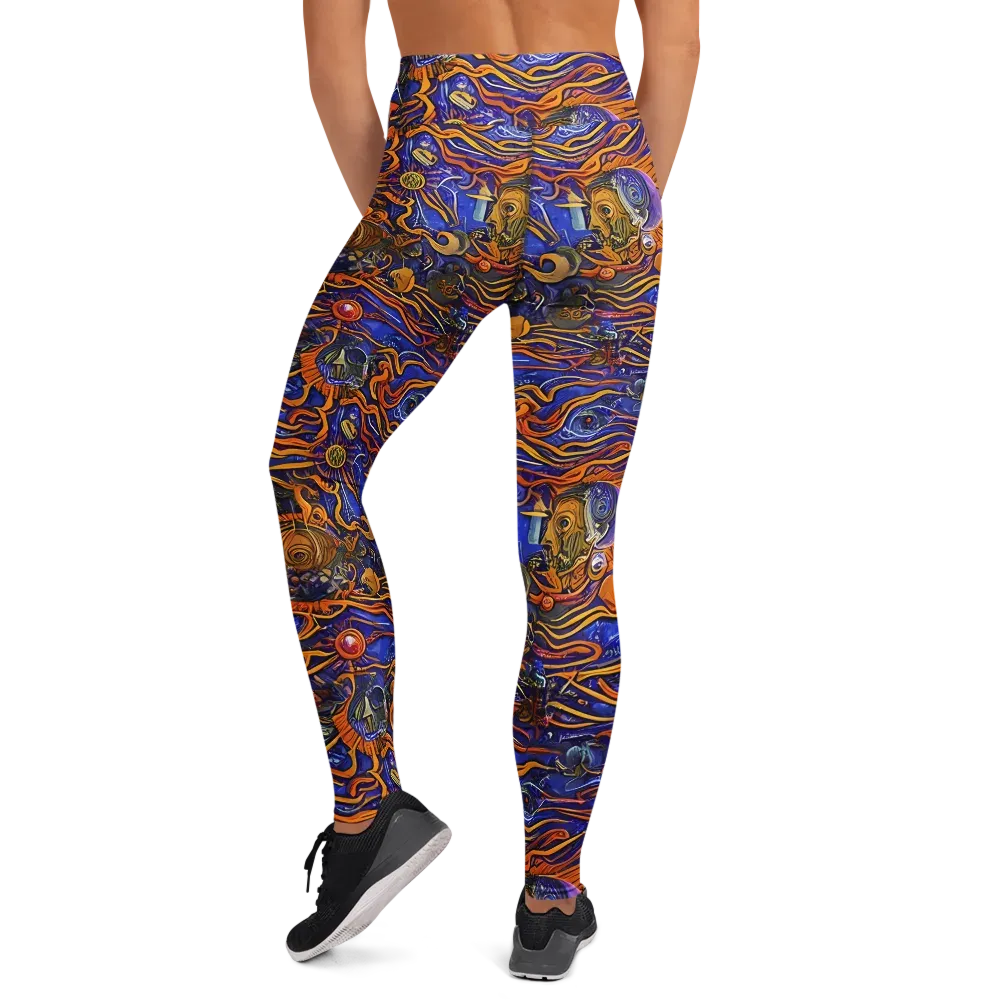 Mantegna Swirl on Yoga Leggings — Back
