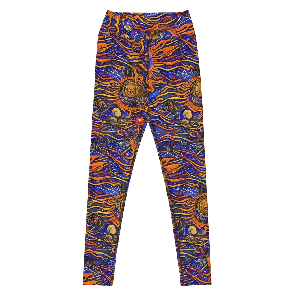 Mantegna Swirl on Yoga Leggings — Front