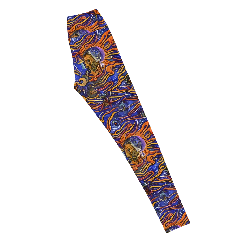 Mantegna Swirl on Yoga Leggings — Right