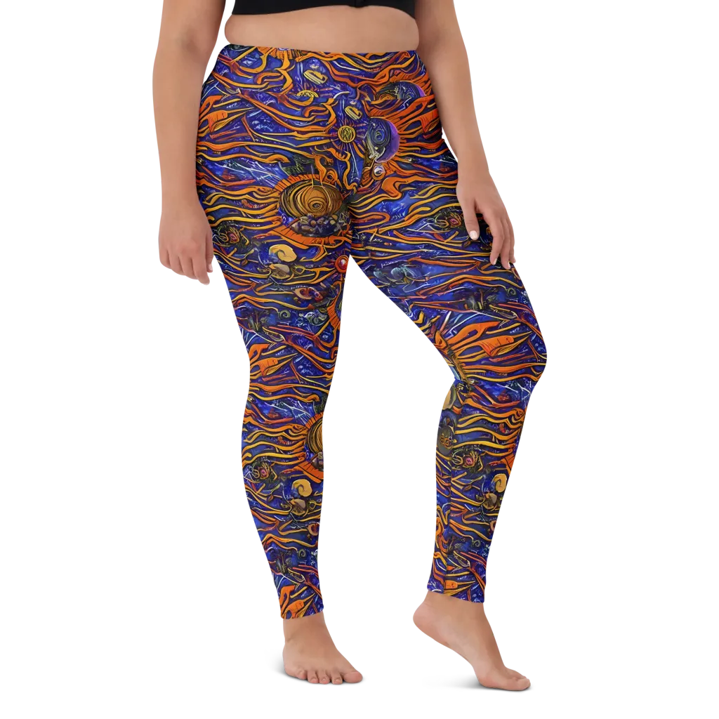 Mantegna Swirl on Yoga Leggings — Front