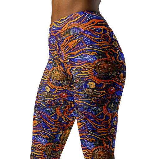 Mantegna Swirl on a Yoga Leggings