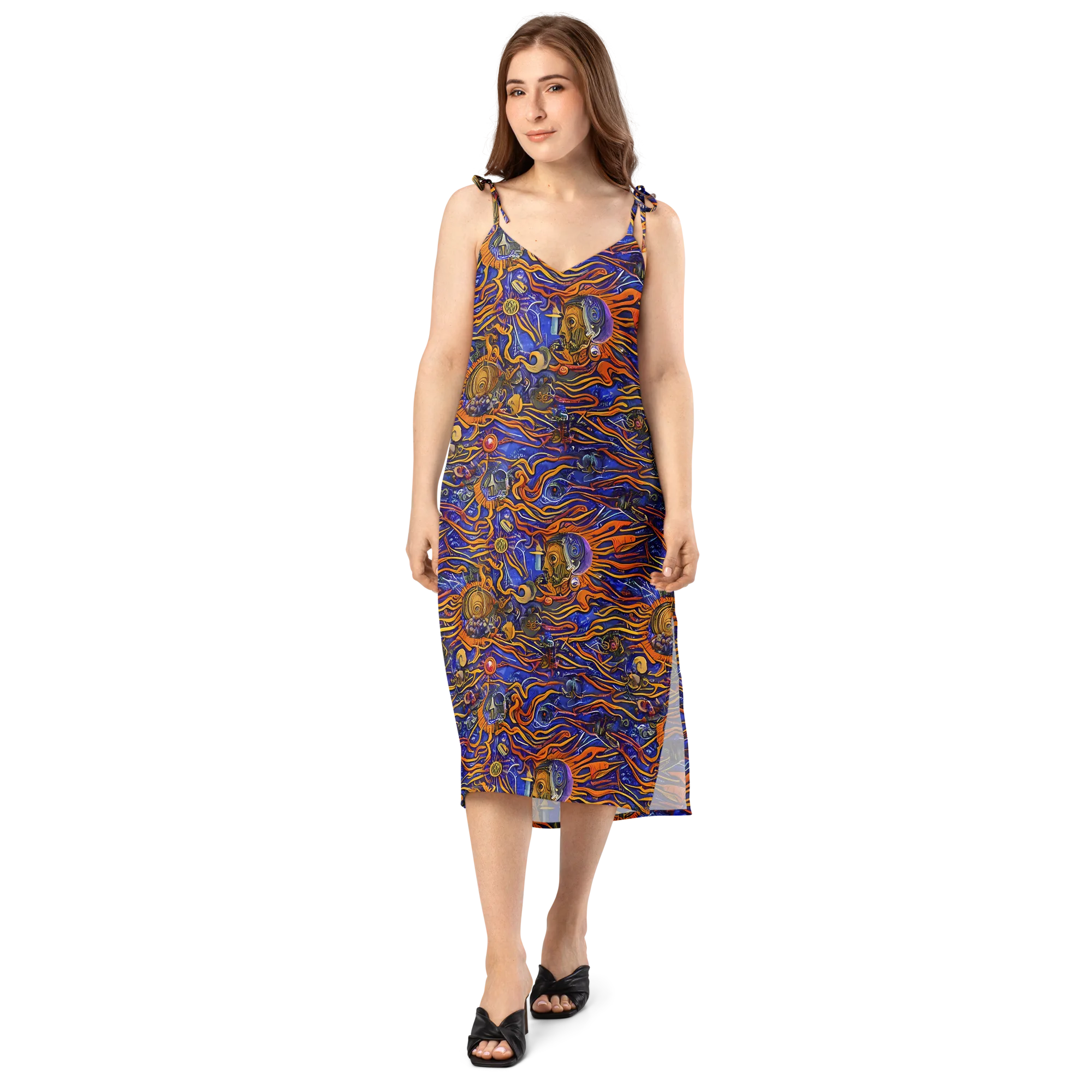 Mantegna Swirl on Slip Dress — Front