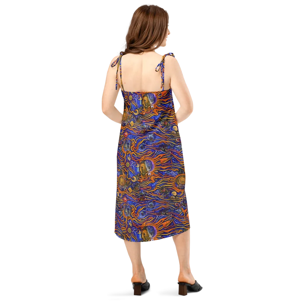 Mantegna Swirl on Slip Dress — Back