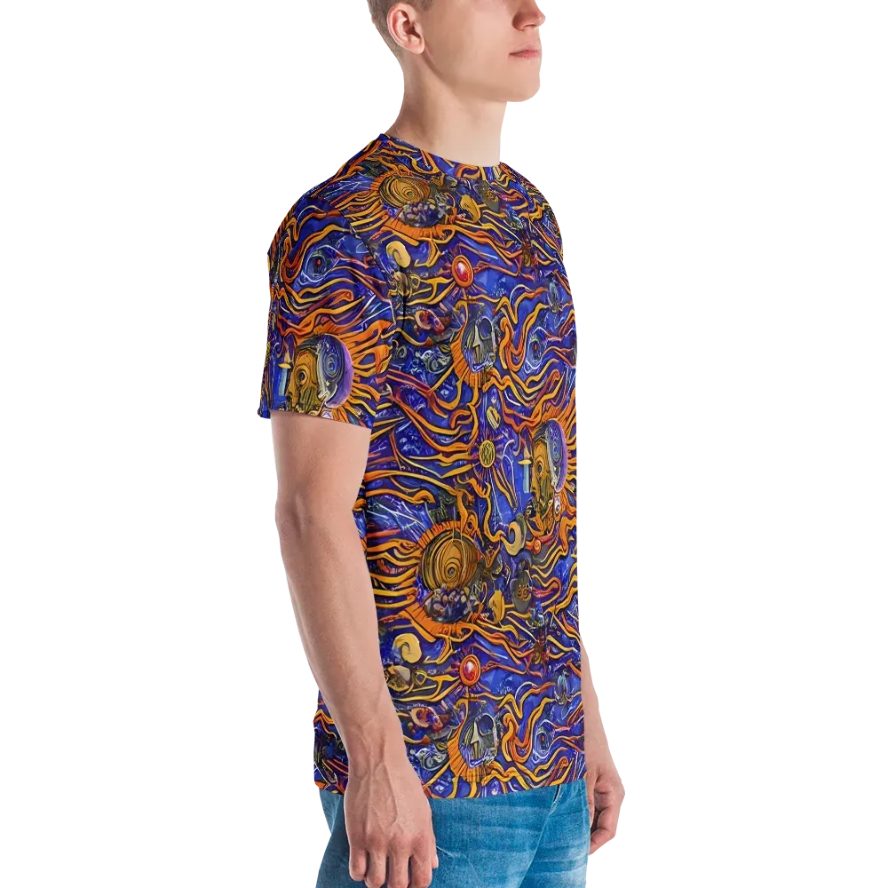 Mantegna Swirl on Men's Crew Neck T-Shirt — Right