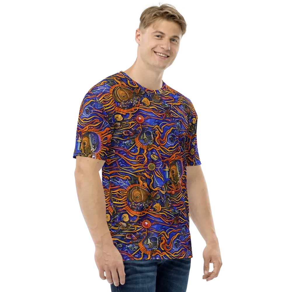 Mantegna Swirl on Men's Crew Neck T-Shirt — Right