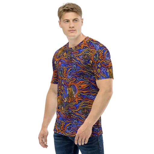 Mantegna Swirl on a Men's Crew Neck T-Shirt