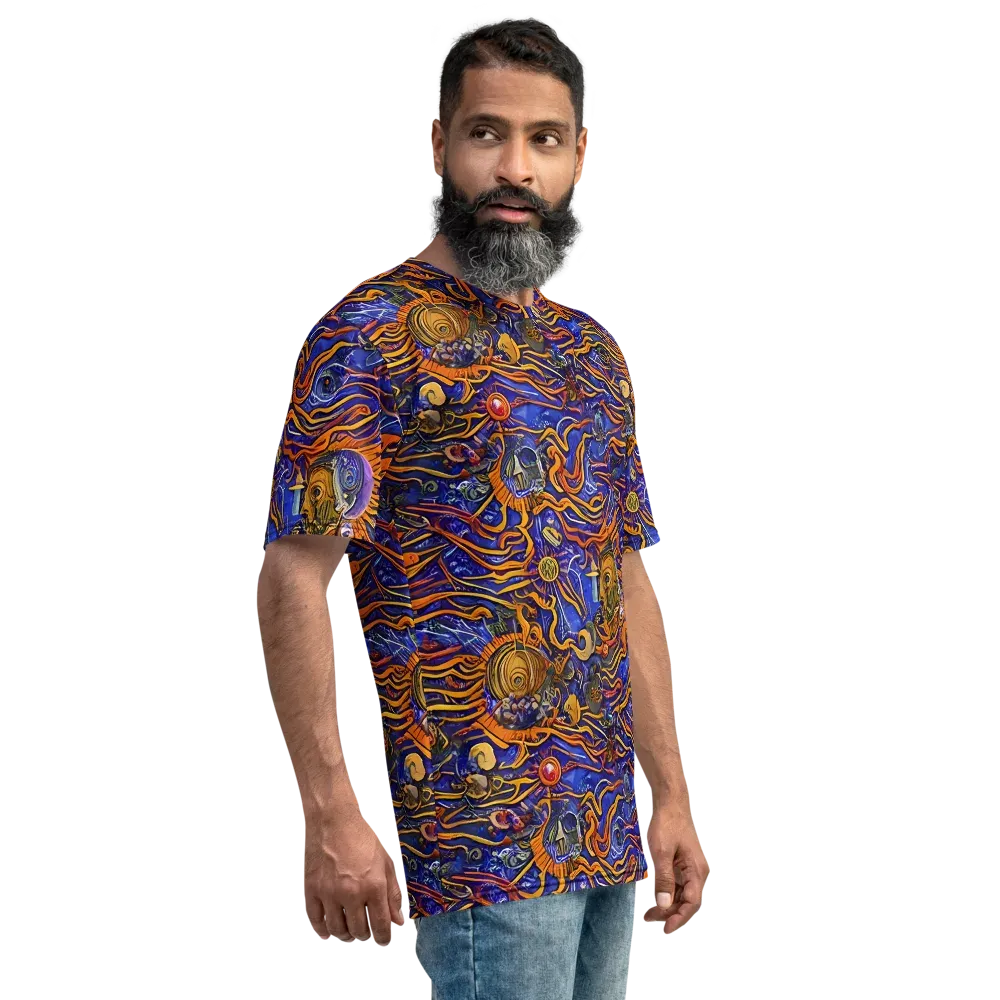 Mantegna Swirl on Men's Crew Neck T-Shirt — Right
