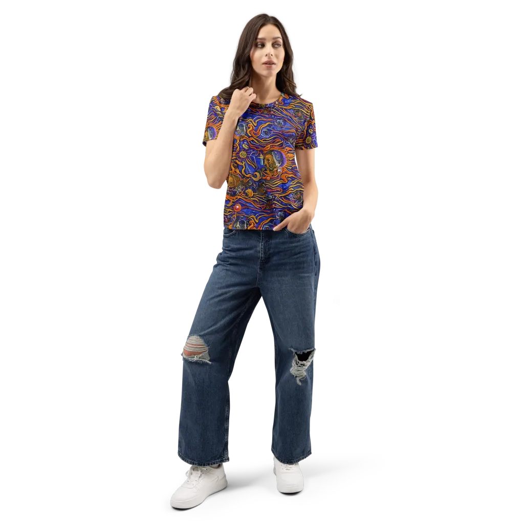 Mantegna Swirl on Women's Crew Neck T-Shirt — Front