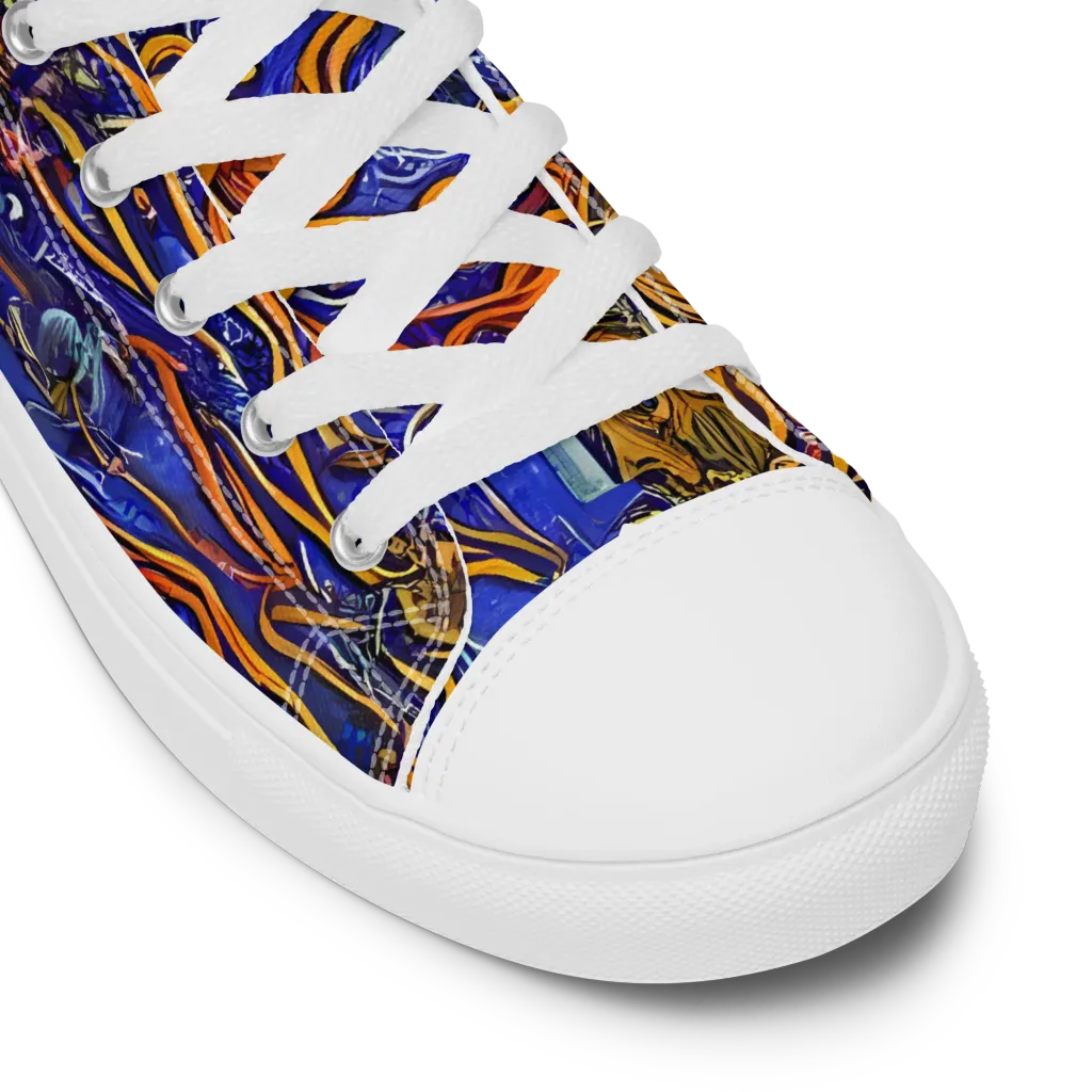 Mantegna Swirl on Women's High Top Canvas Shoes — Product details